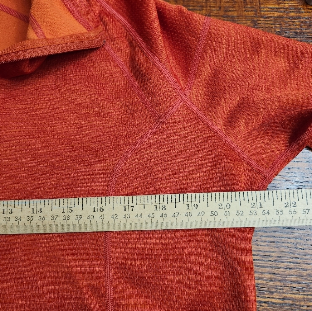 REI mens Large orange quarterzip medium-weight pullover active shirt - Picture 13 of 15